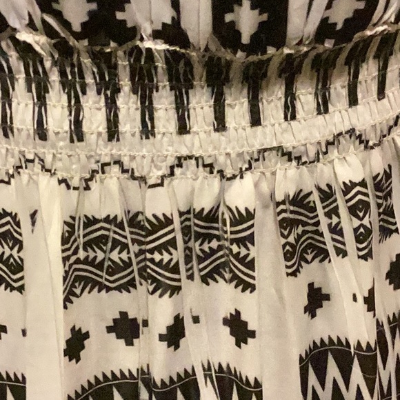 Womens subliminal print Dress short sleeves SMALL Black & White - Picture 5 of 9